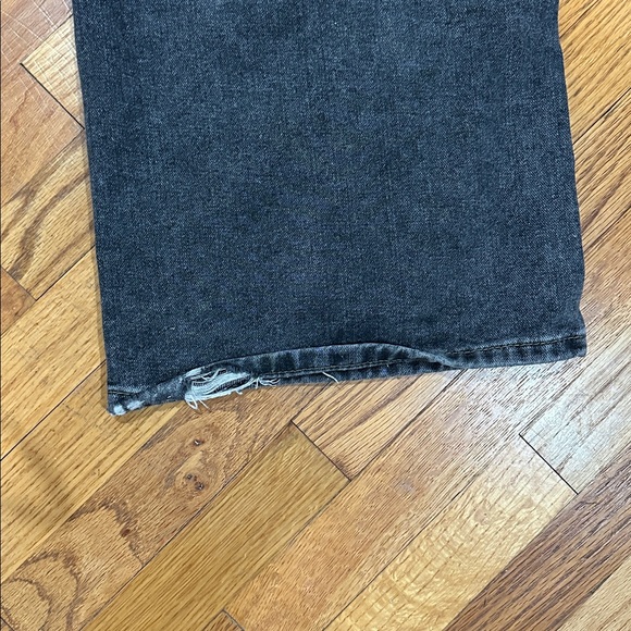 Teen Dark Gray Wide Leg Cargo Jeans Star Print XS - Picture 5 of 15